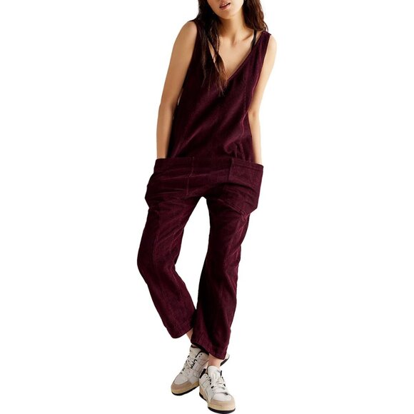 Free People High Roller Cord Jumpsuit - NWOT - Picture 1 of 6